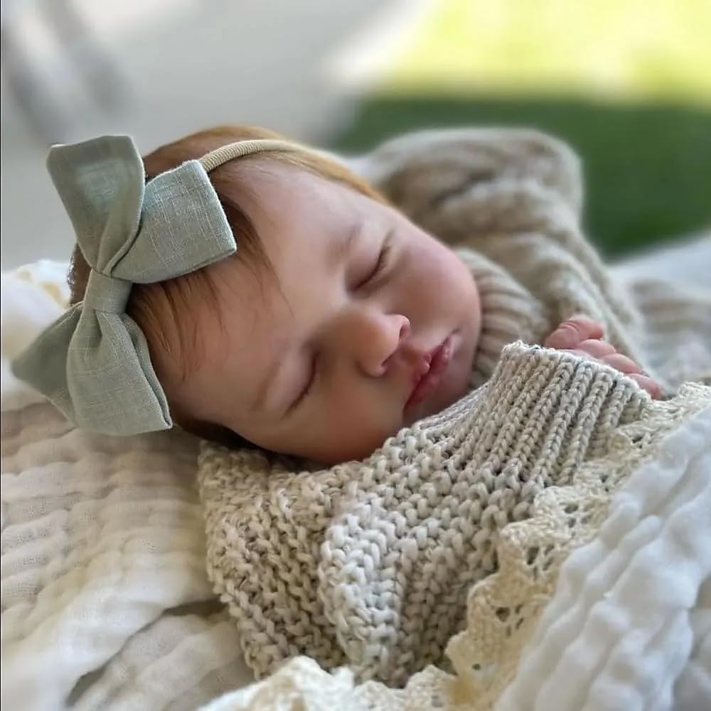 Zero pam Reborn Baby Mädchen, 50CM-Reborn Baby Vollsilikon Lebensecht,lebensechte Babypuppen,Puppe W
