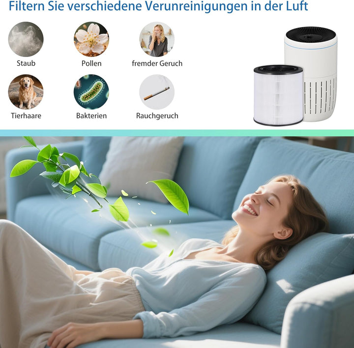 Air2000 Ersatzfilter für Bosch Air 2000 &2000i Luftreiniger, 3-in-1 HEPA-Filter Aktivkohlefilter und