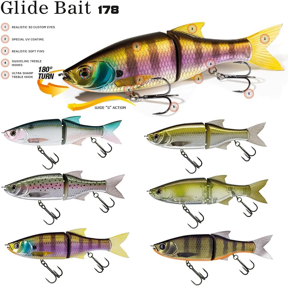 Molix Glide Bait 178 langsam sinkend Dark Gill Orange Belly, Dark Gill Orange Belly