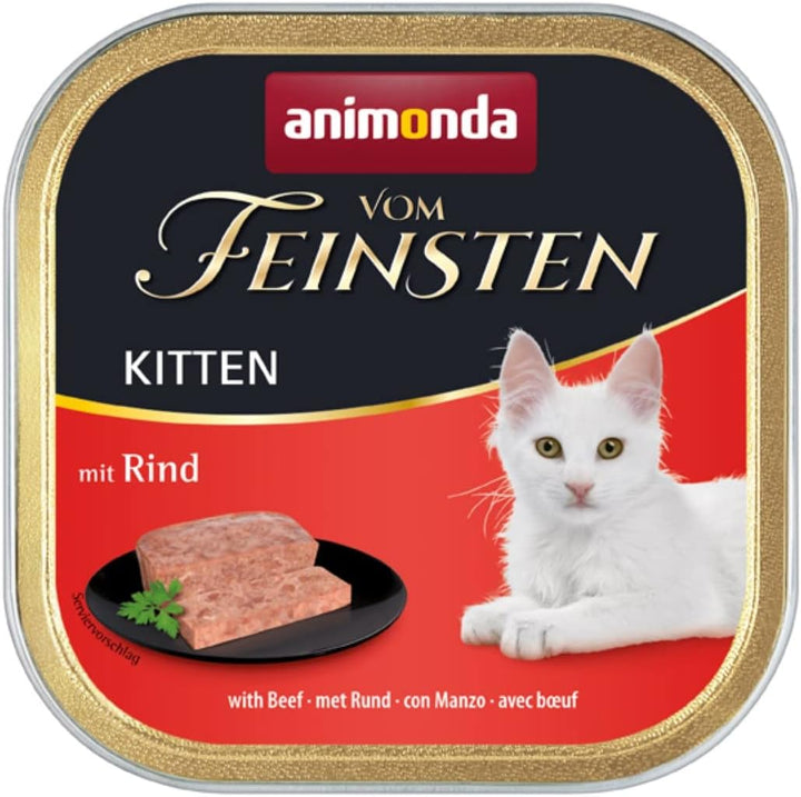 animonda Vom Feinsten Kitten, Nassfutter für wachsende Katzen im ersten Lebensjahr, mit Lamm, 32 x 1