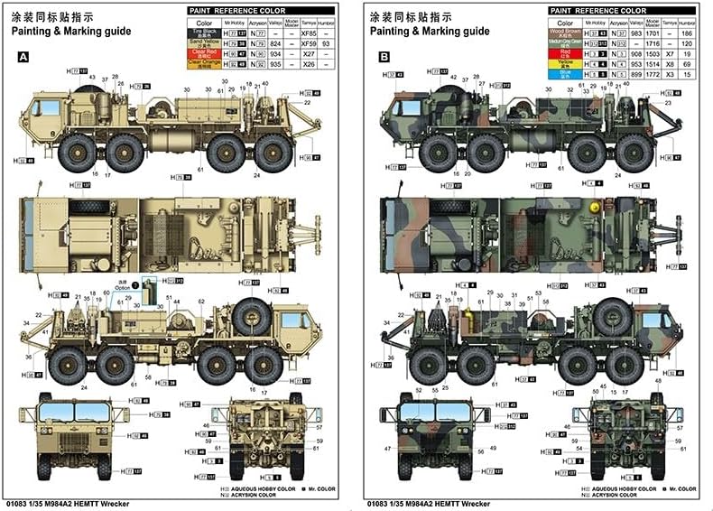 Trumpeter 01083 - M984A2 Hemtt Wrecker - massstab 1/35 - Modellbausatz