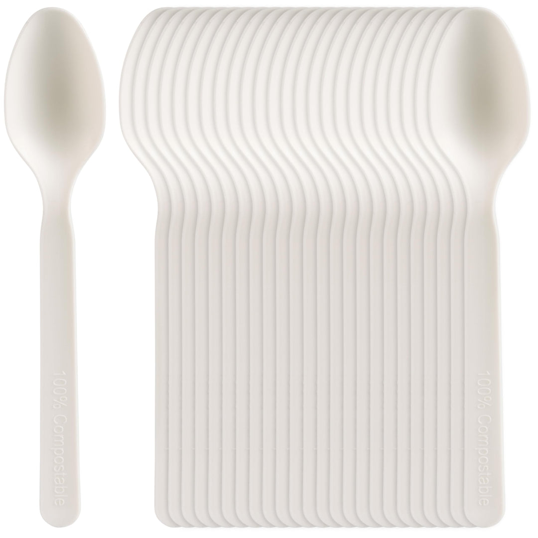 HAAGO - 800 Löffel Besteck Set - Wiederverwendbares, spülmaschinenfestes Hochleistungsbesteck für Pa