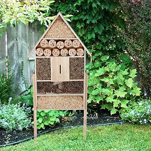 XXL Insektenhotel auf Stelzen - 119 cm x 50 cm x 12 cm - Stand Insektenhaus