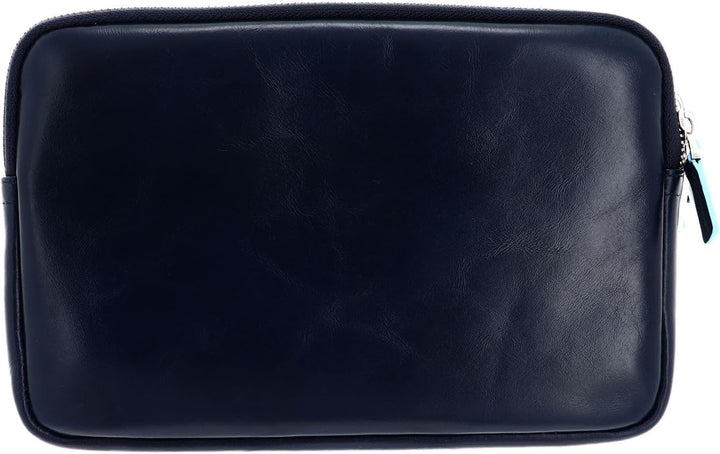 Piquadro Herren Astuccio in Pelle Con Cerniera E Laccio Laterale Stofftasche Blu 2, Blu 2