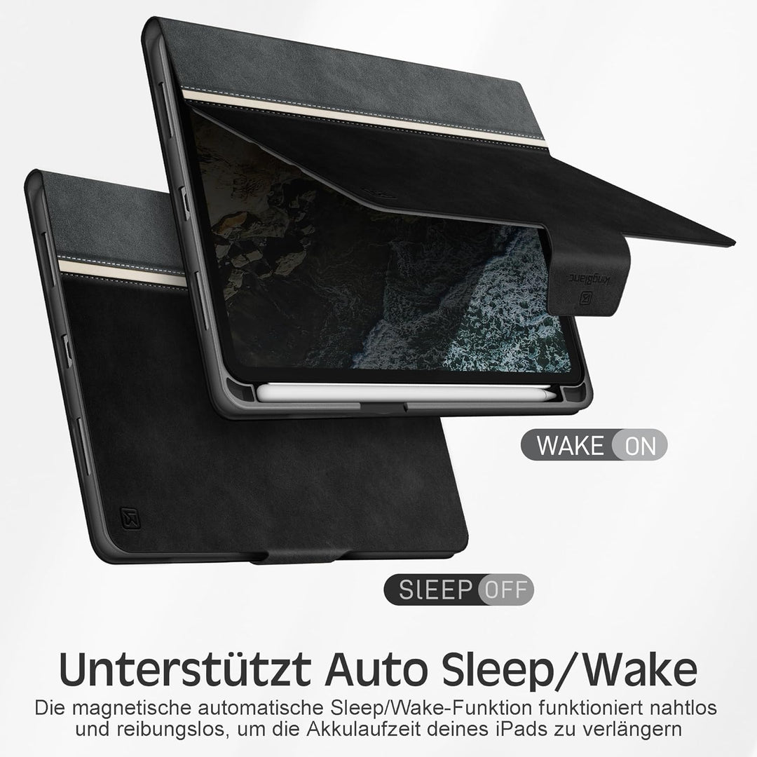KingBlanc für iPad mini 7 Hülle (A17 Pro) 8,3 Zoll 2024, iPad mini 6 Hülle 2021 mit Stifthalter, Veg