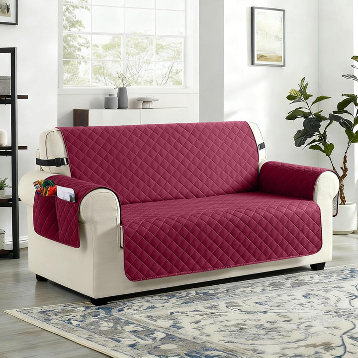 TAOCOCO Sofa Überzug, Sofabezug Wasserdicht Mit Gummiband，Wohnzimmer Anti-Rutsch Gepolsterter Sofasc