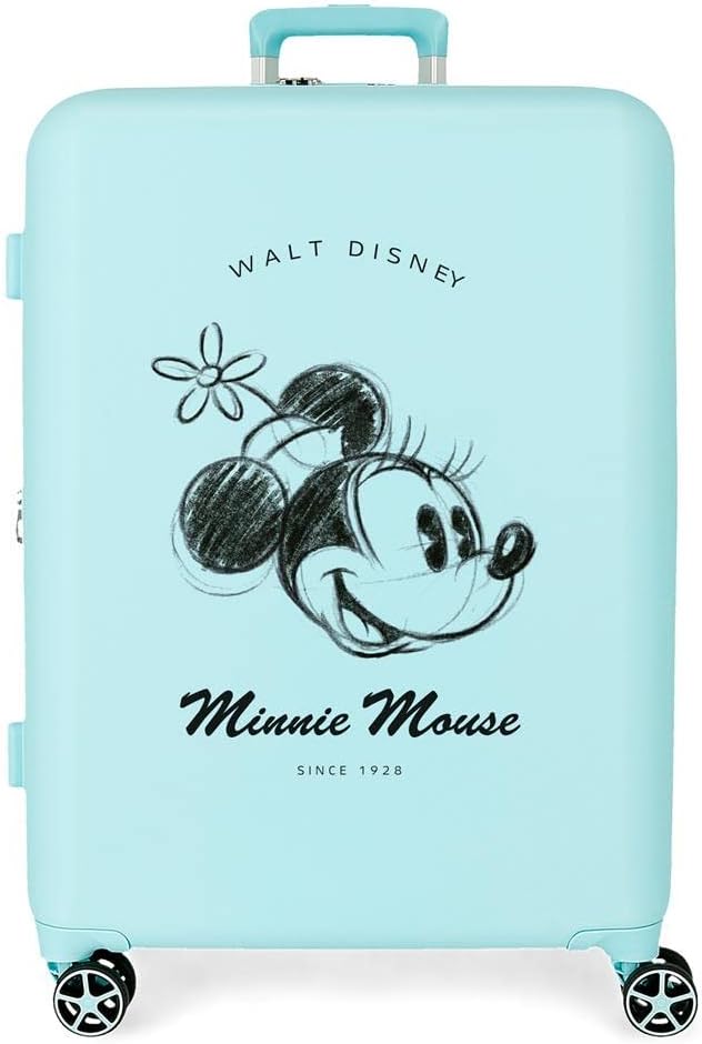 Disney Minnie You are Magic Mittelgrosser Koffer, Blau, 48 x 70 x 26 cm, starres ABS, integrierter T