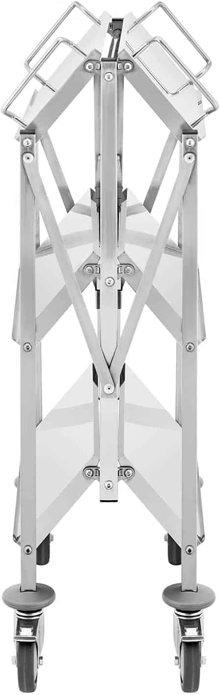 Royal Catering RCSW-100 Servierwagen 3 Borde 40 x 58 cm 90 kg faltbar Küchenwagen Edelstahl Küchenro