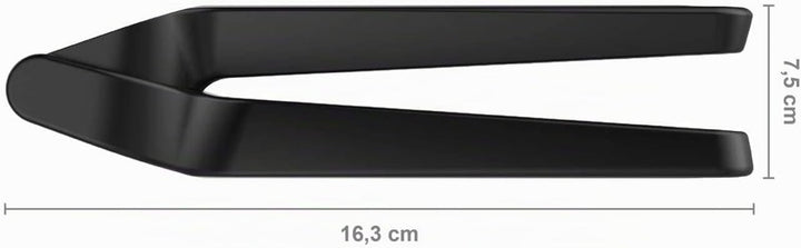 Fiskars Knoblauchpresse mit ausklappbarem Gittereinsatz und Schaber, Länge: 16 cm, Kunststoff/Metall
