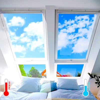 Solar Systems Fensterfolie Sonnenschutzfolie für Wärmeisolierung mit Montagekit - Anti-UV Solarfolie