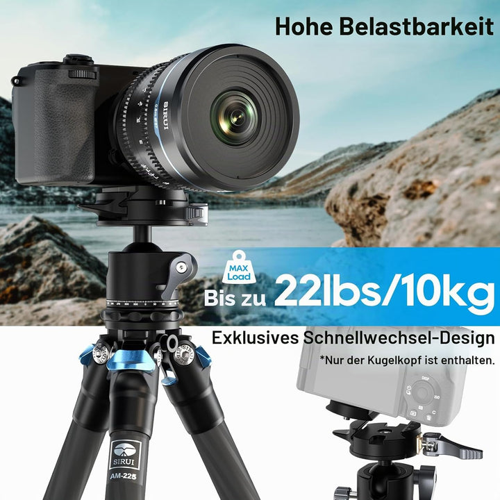SIRUI Kugelkopf Niedriges Profil-Stativkopf GH30 mit Arca-Schnellwechselplatte, 360°Panorama Metall
