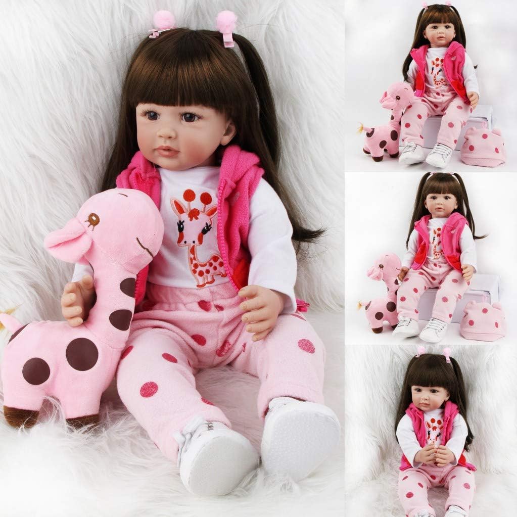 ZIYIUI Reborn Babys Mädchen 20 Zoll 50 cm Weiche Vinyl Silikon Lebensechte Handgemacht Babypuppen Ne