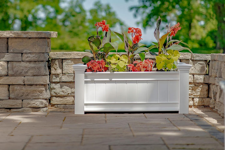 New England von va68214 Windsor lang Übertopf Box – Weiss