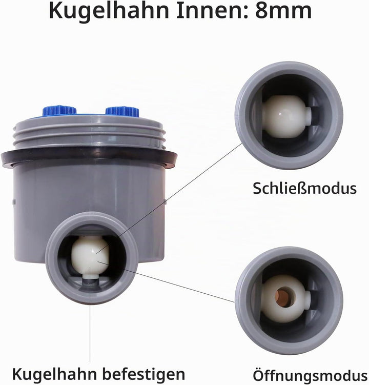 Aqualin Garten Bewässerungsuhr mit Kugelhahn, Wassercomputer-Update, kein Wasserdruck erforderlich …