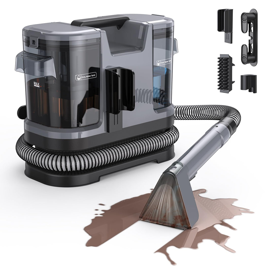 Lubluelu Nasssauger, 600 W - 20 kPa Polsterreiniger Gerät, tragbares Teppich-Reinigungsgerät mit Sel