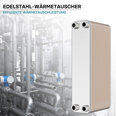 Hrale Edelstahl Wärmetauscher 60 Platten max 660 kW Plattenwärmetauscher Wärmetauscher