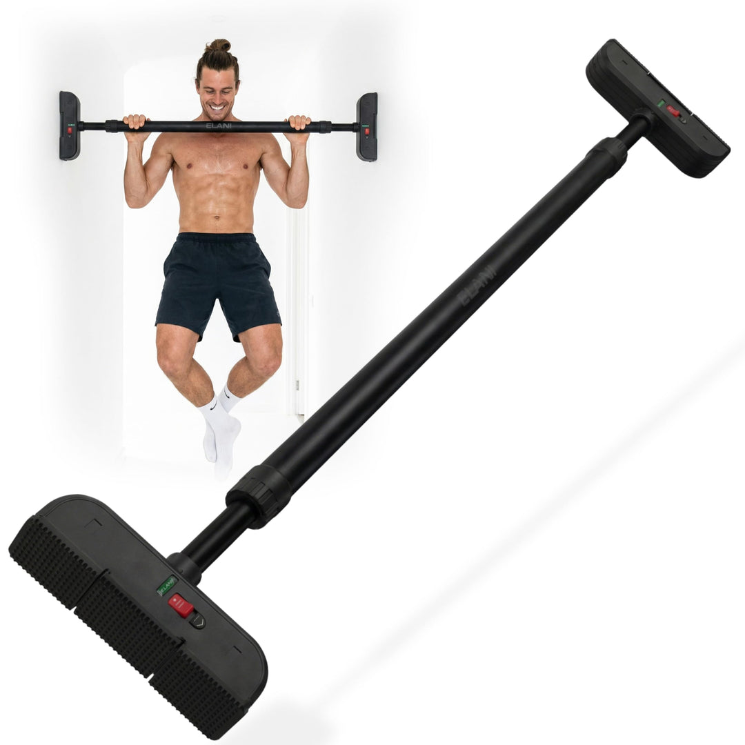 ELANI – Klimaneutrale Klimmzugstange Wand 115-140 cm ohne Bohren mit innovativer Gewindesperre für s