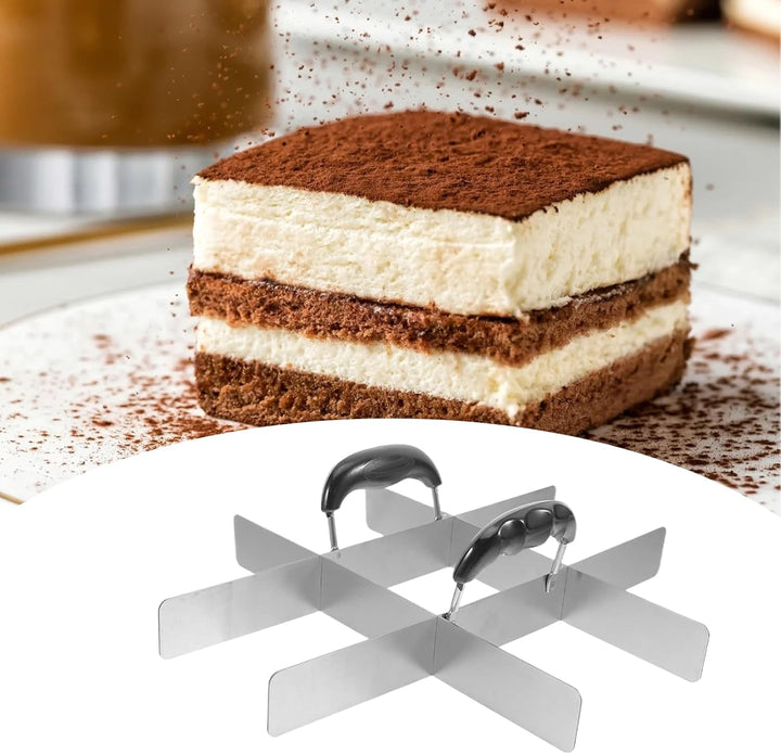 Quadratische Kuchenausstecher,Edelstahl Quadratischer Ausstecher Mit Griff,Dessert Werkzeuge Für Pie