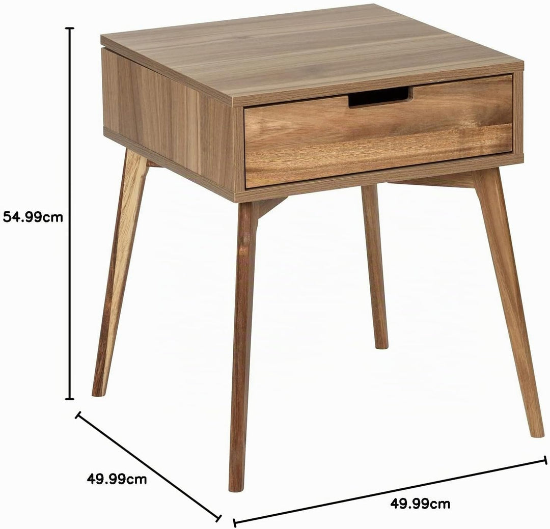 WENKO Beistelltisch mit Schublade Acina, Couchtisch, Nachttisch, FSC® zertifiziert