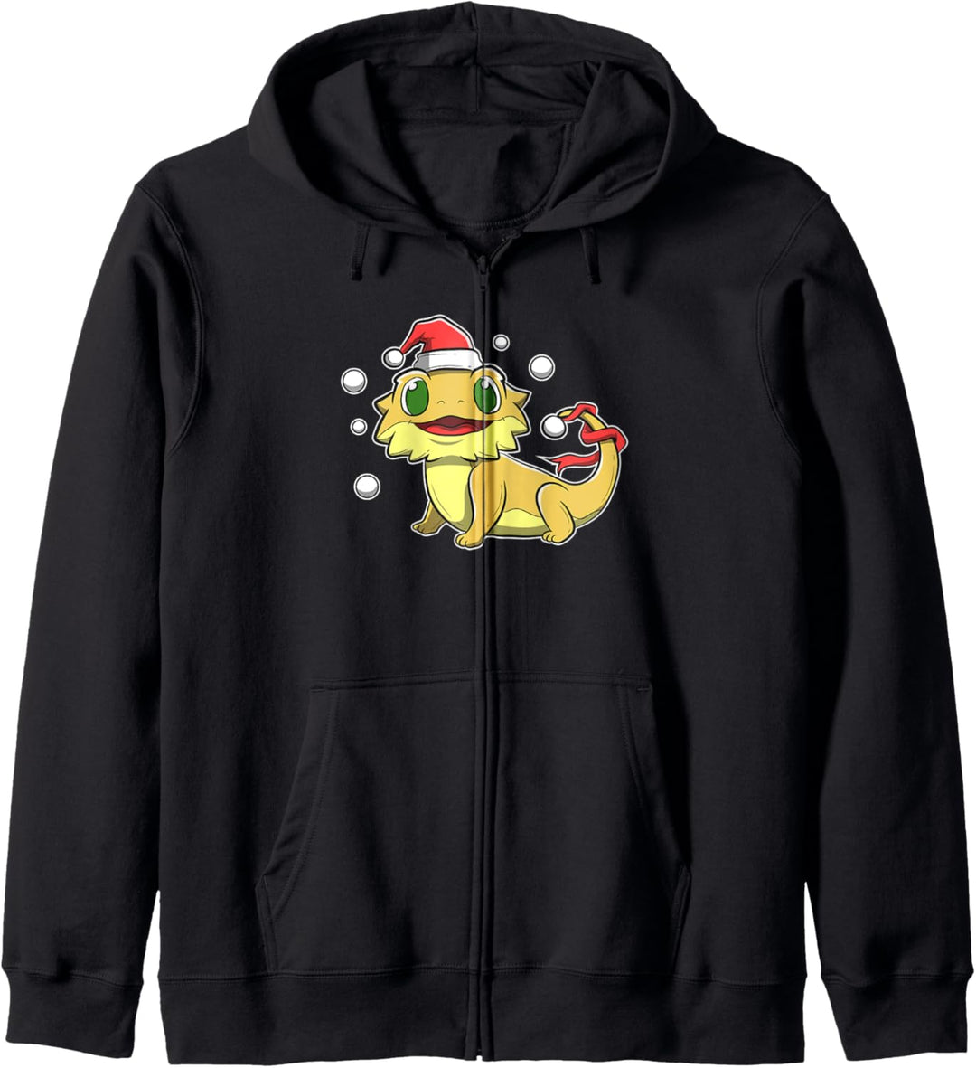 Weihnachten Bartagame Bild Kapuzenjacke