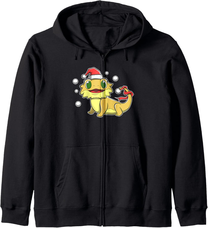 Weihnachten Bartagame Bild Kapuzenjacke