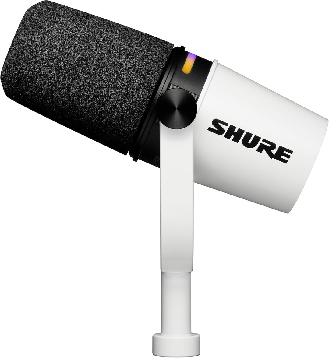 Shure MV7+ Podcast Mikrofon-Verbessertes Audio, LED-Touchpanel, USB-C- und XLR-Ausgänge, Auto-Level-