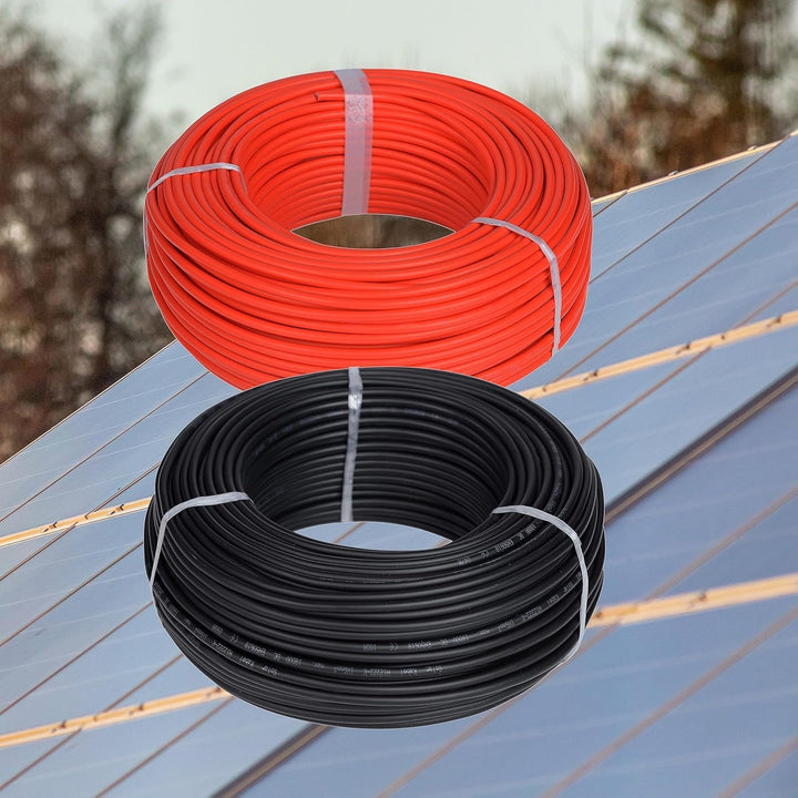 Germany B.E.S.T Solarkabel Solarleitung 10mm² reines Kupferkabel H1Z2Z2-K 20m PV Rot 20 M Rot, 20 M