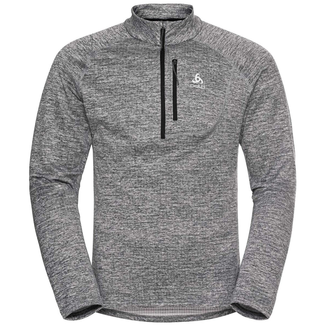 Odlo Herren FLI Half Zip Longsleeve 3XL Grey Melange, 3XL Grey Melange