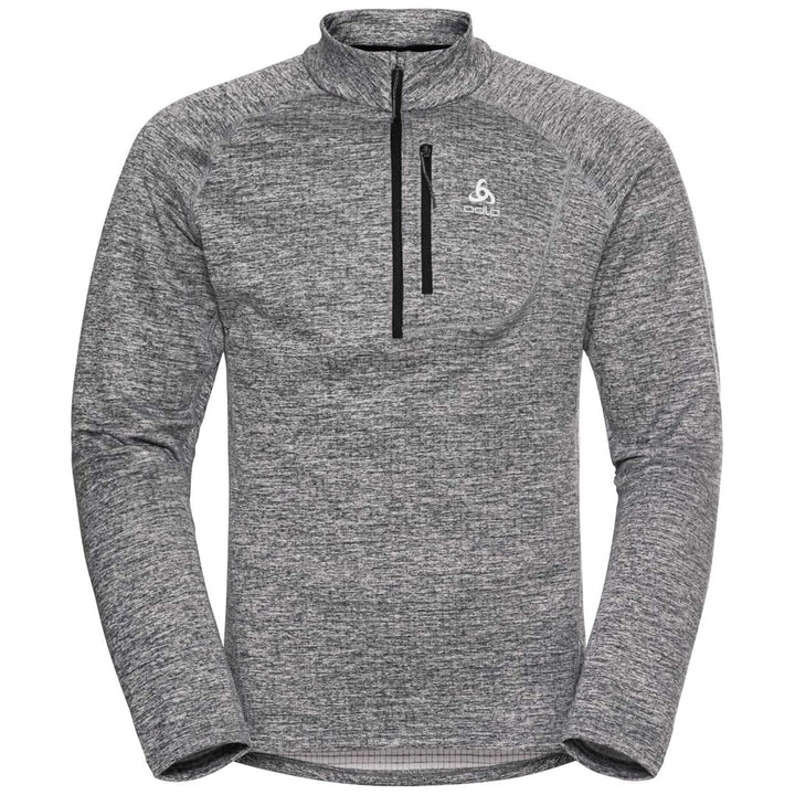 Odlo Herren FLI Half Zip Longsleeve 3XL Grey Melange, 3XL Grey Melange
