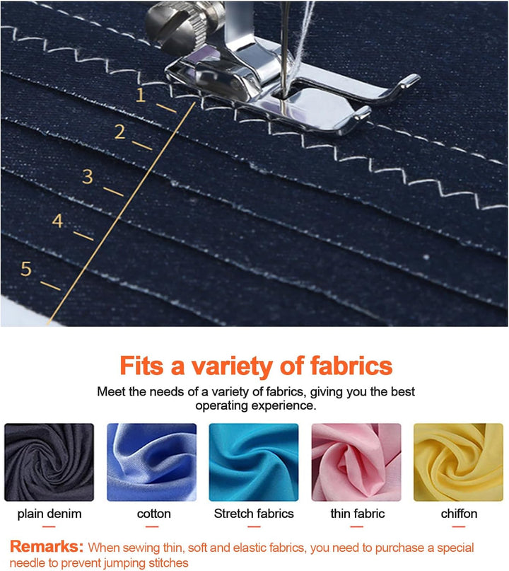 Elektrische Nähmaschine, Nähmaschine für Anfänger mit 12 Nähprogrammen, Haushaltsnähmaschine mit Dop