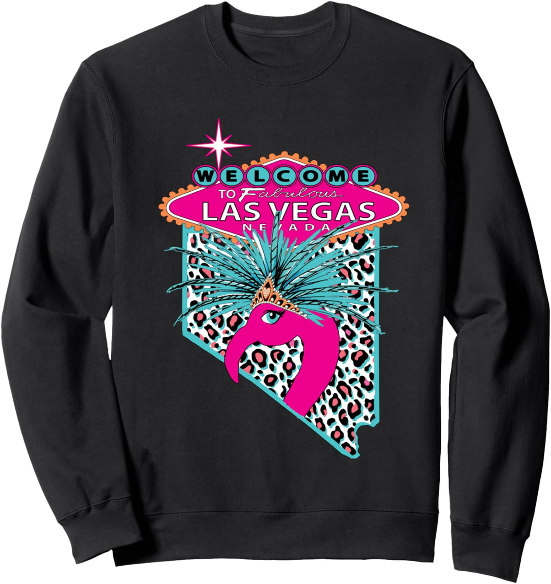 Retro Las Vegas Nevada Flamingo Showgirl Vintage Keepsake Sweatshirt