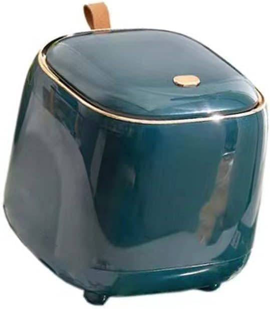 Mumusuki Mini-Arbeitsplatten-Mülleimer mit Deckel, Push-Typ Desktop-Mülleimer, Kleiner Mülleimer, Kl