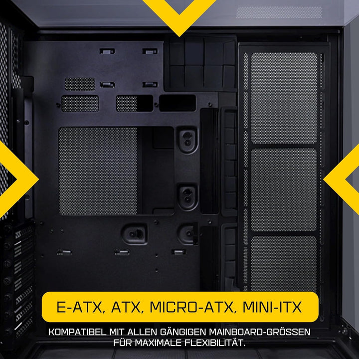 Lian Li O11 Vision Compact Gaming PC Gehäuse ATX Schwarz - Midi Tower PC Gehäuse mit Tempered Glass,