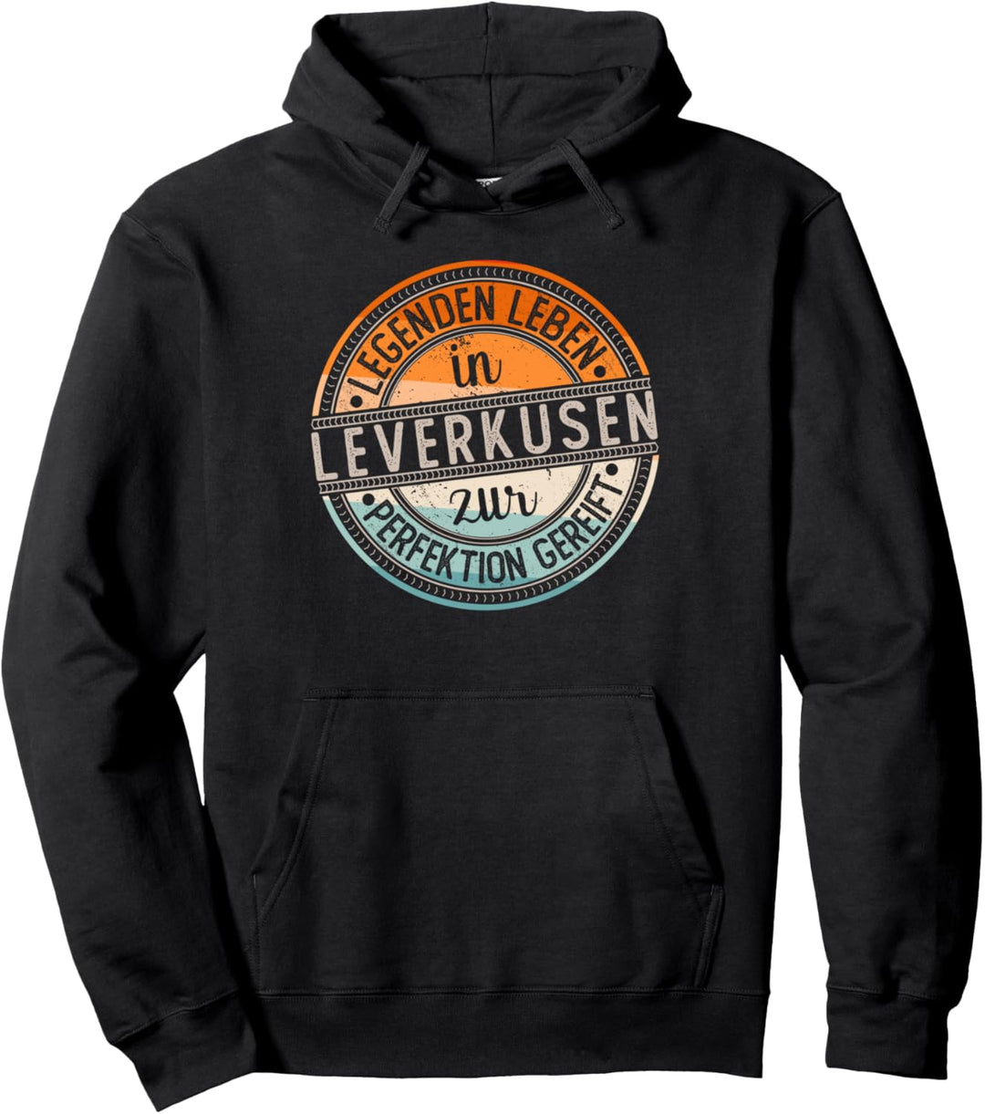 Leverkusen Retro Farben | Legenden Leben in Leverkusen Pullover Hoodie