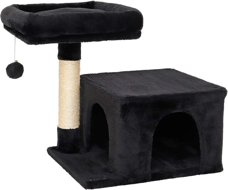 lionto Kratzbaum Kletterbaum Katzenkratzbaum Katzenbaum Höhe 50 cm, schwarz, Schwarz