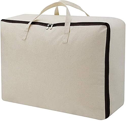 iwill CREATE PRO Atmungsaktive weiche Aufbewahrungstasche aus 100% Baumwolle mit Griffen, Beige, 2 S