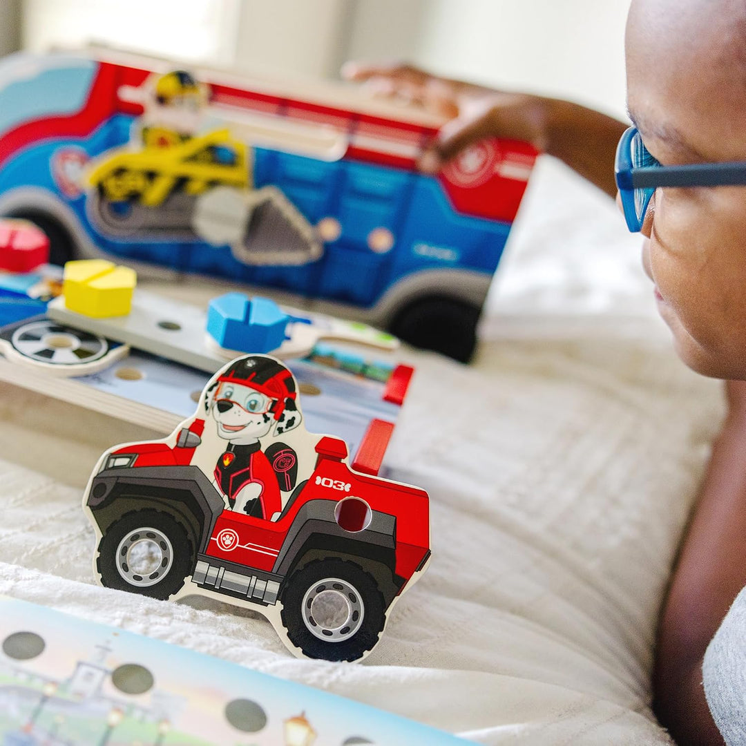 Melissa &amp; Doug PAW LKW für Missionen Zuordnen &amp; Bauen | Holzspielzeug | Entwicklungsspielzeug bauen