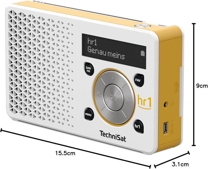 TechniSat DIGITRADIO 1 hr1 Edition - tragbares DAB+ Radio mit Akku (DAB, UKW, Lautsprecher, Kopfhöre