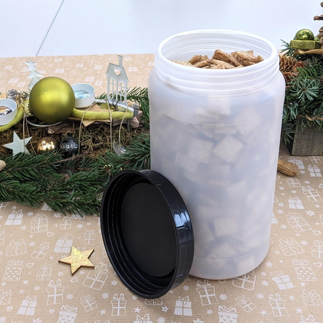 plasteo Vorratsdosen BPA-Frei 4er Set 2 Liter Aufbewahrungsbox Kunststoff mit Deckel 4x2 Liter_Rund,