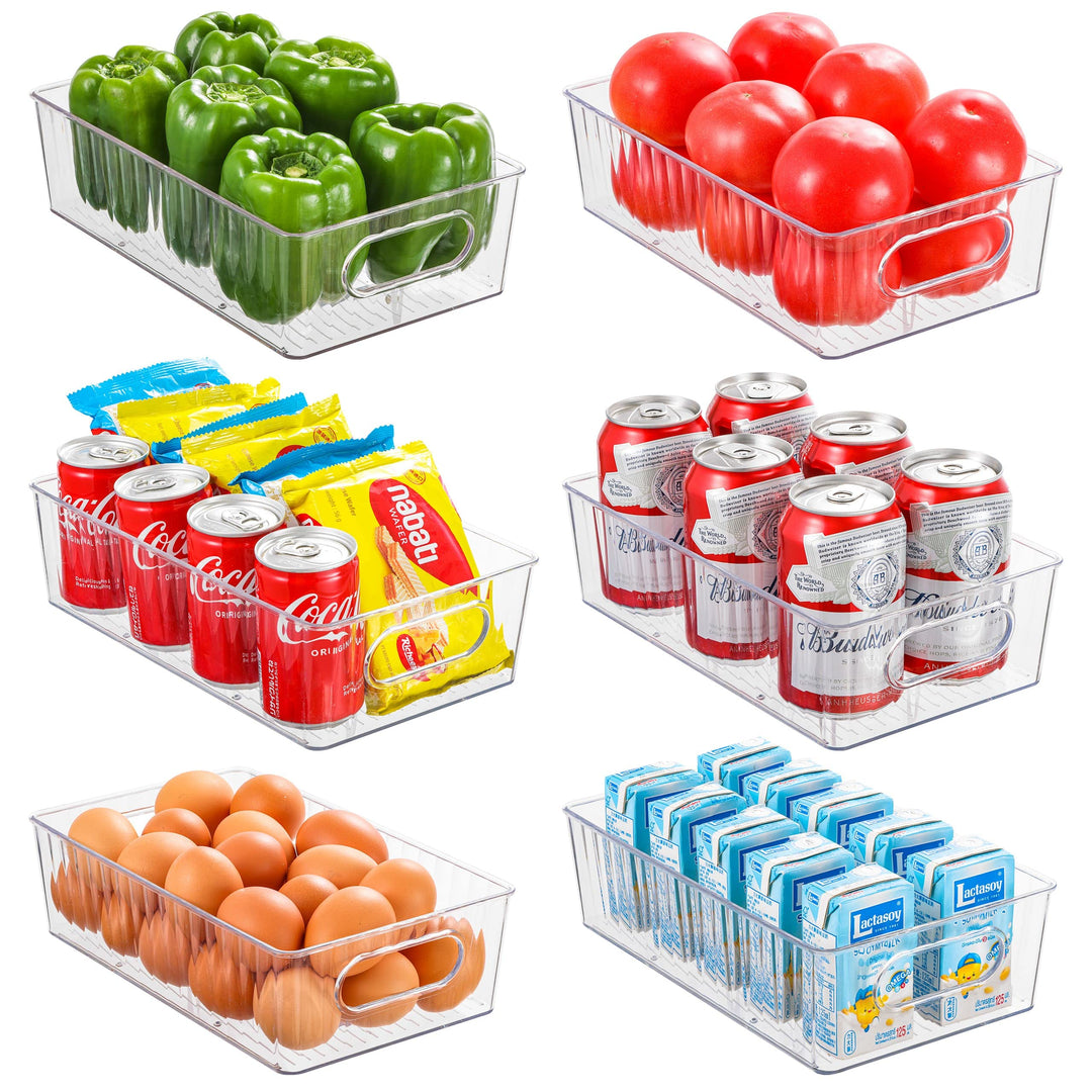 Kühlschrank Organizer 6er Set (6 Gross) - BPA Free, Küche Aufbewahrung & Organisation, Fridge Organi