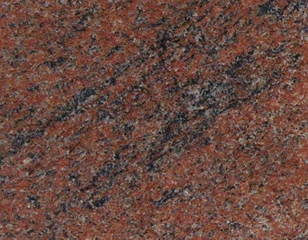 Grosse Arbeitsplatte Küchenplatte Servierplatte aus rot poliertem Granit mit Design, Unikat Handarbe