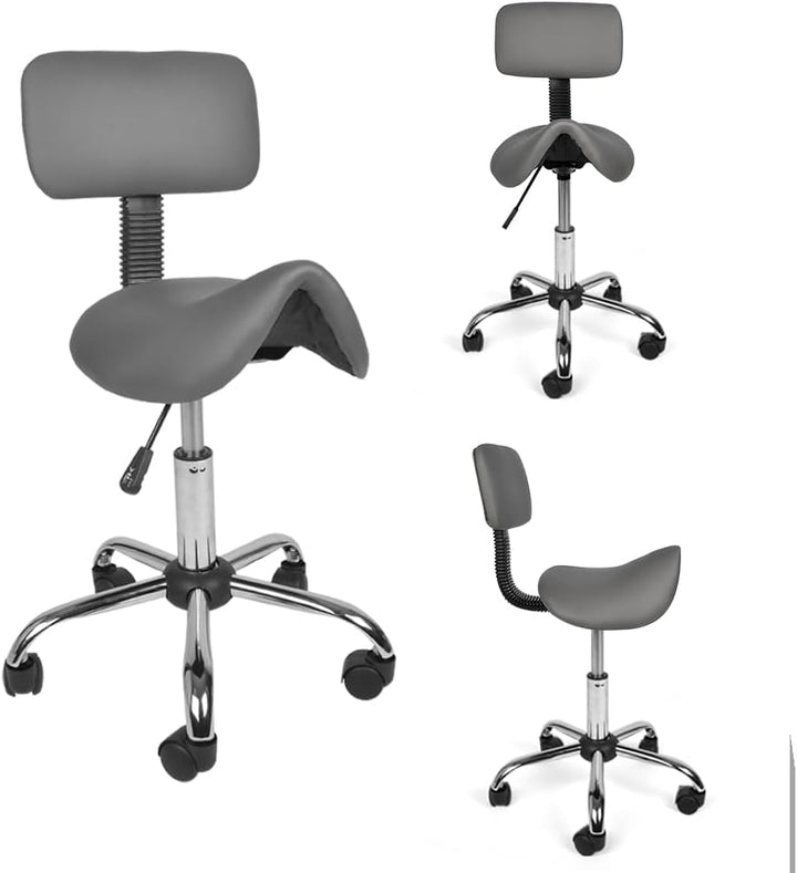 Mingone Sattelhocker Ergonomisch 2 Stück Arbeitshocker Höhenverstellbar 360° Drehbar Sattelstuhl Bür