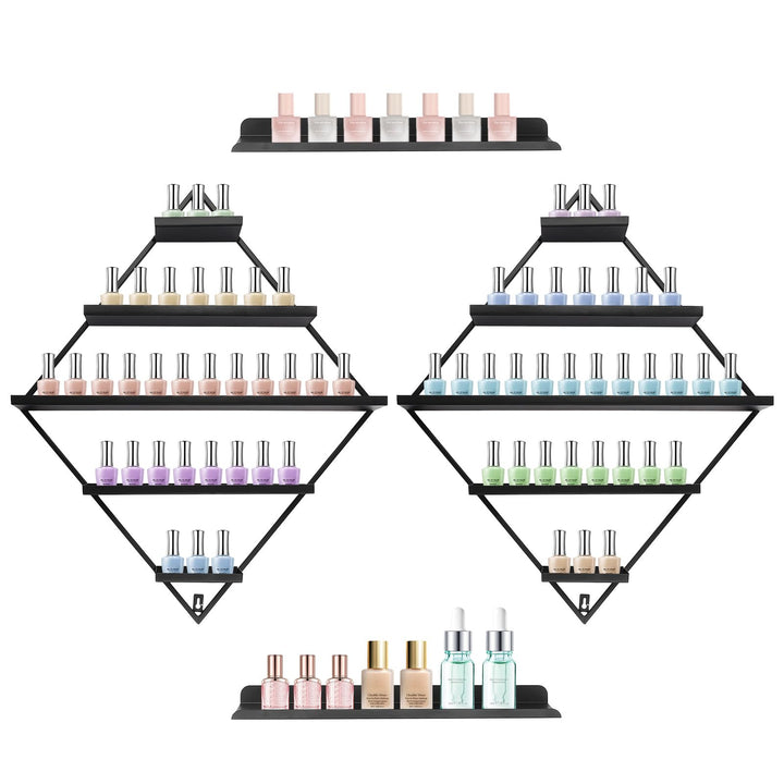 5 Ebenen Rhombus Nagellack Organizer Regal Display, Nagellack Regal, Wandregal Nagellackständer, Met