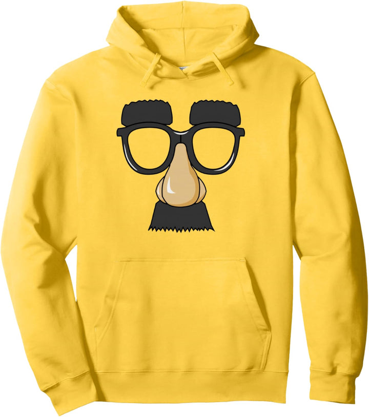Lustige Maske Brille Nase & Schnurrbart Verkleidung Pullover Hoodie