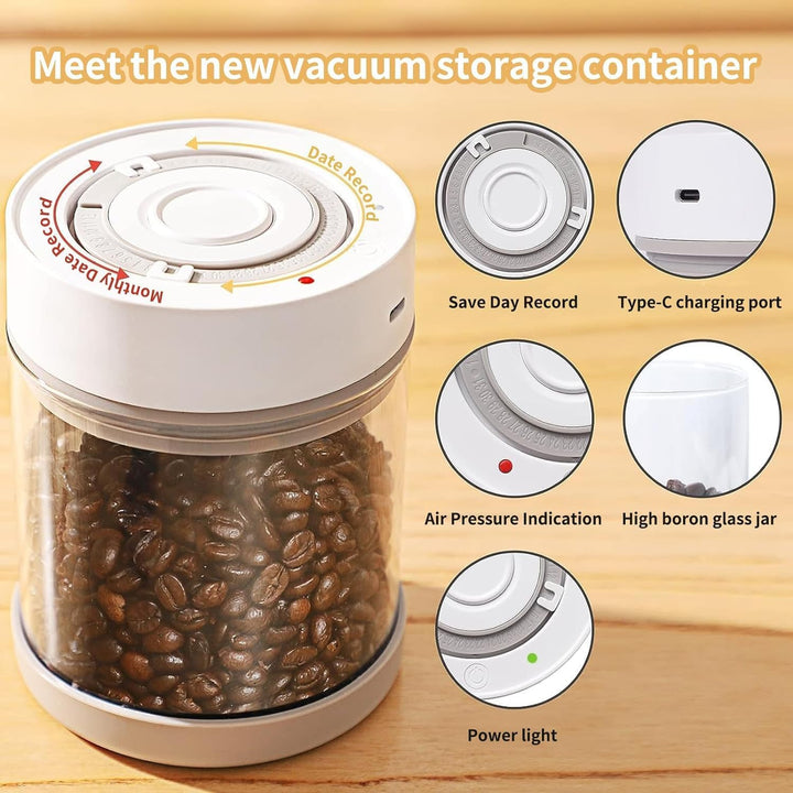 Minidiva Smart Vacuum Container, automatische elektrische luftdichte Glasbehälter für Lebensmittel K