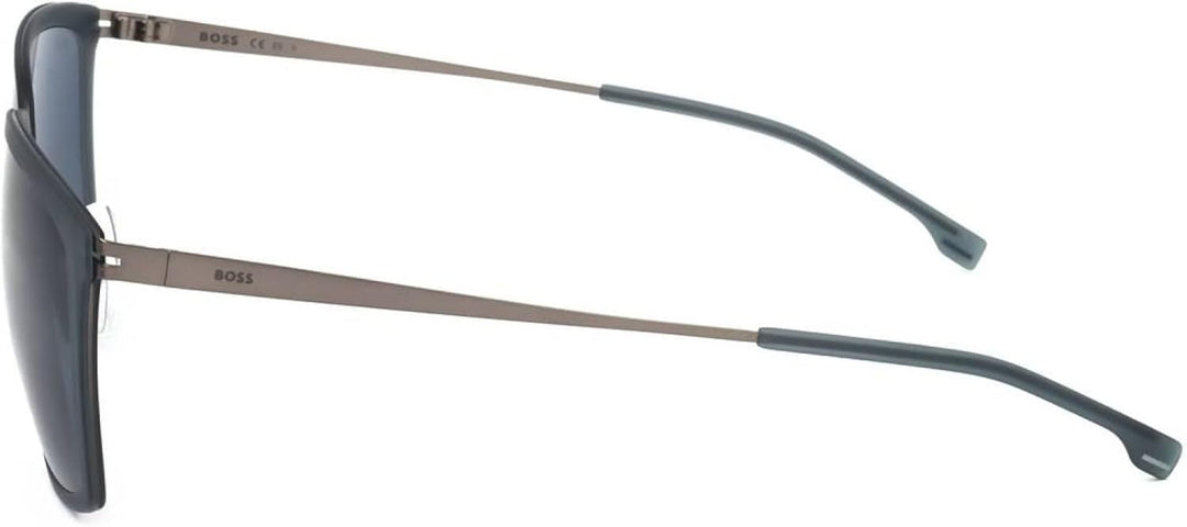BOSS HUGO 1465/F/S Brille, Matte Dark Ruthenium, 59 für Herren, Matte Dark Ruthenium