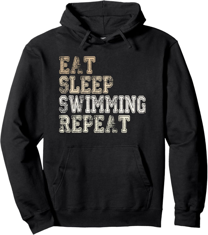 Wassersport Eat Sleep Swimming Repeat Schwimmen Spruch Pullover Hoodie