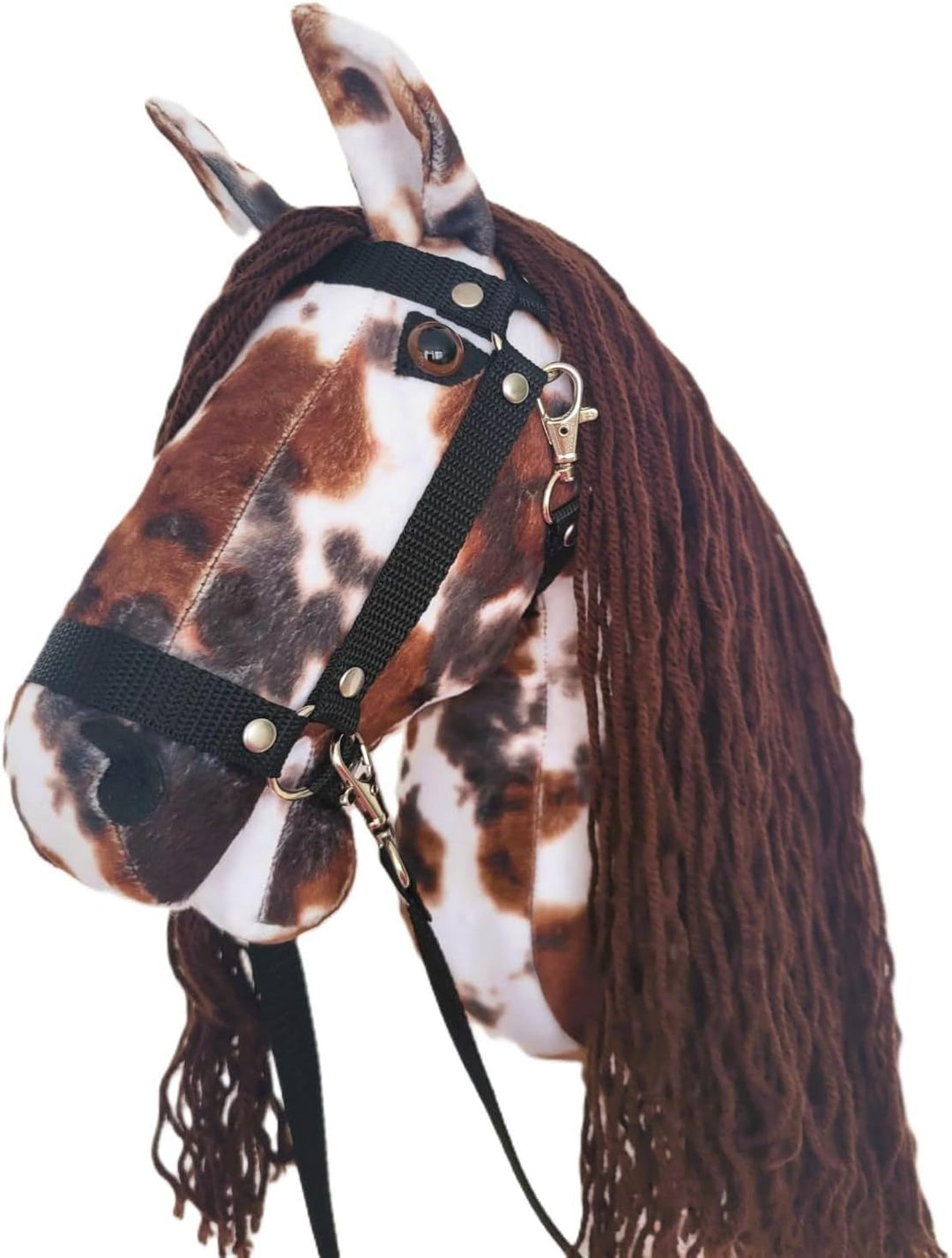 HORSE & toys Einhorn-Spielzeugpferd (Steckpferd) im A4-Format, komplett mit Kantar-Ausrüstung wie au