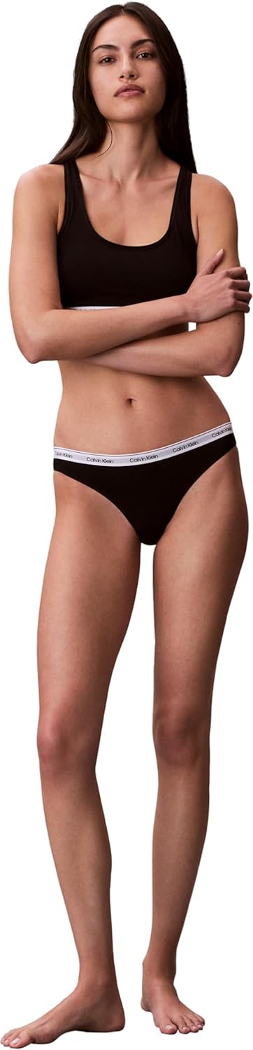 Calvin Klein Damen 3er Pack Slips Bikini Form Baumwolle mit Stretch L Mehrfarbig (Black/White/Grey H