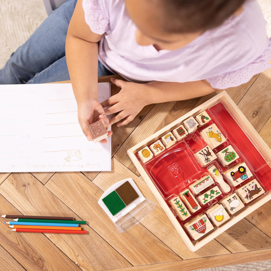 Melissa & Doug Stamp A Scene Farm | Arts & Crafts | Stamp Sets & Stencils | 4+ | Gift for Boy or Gir